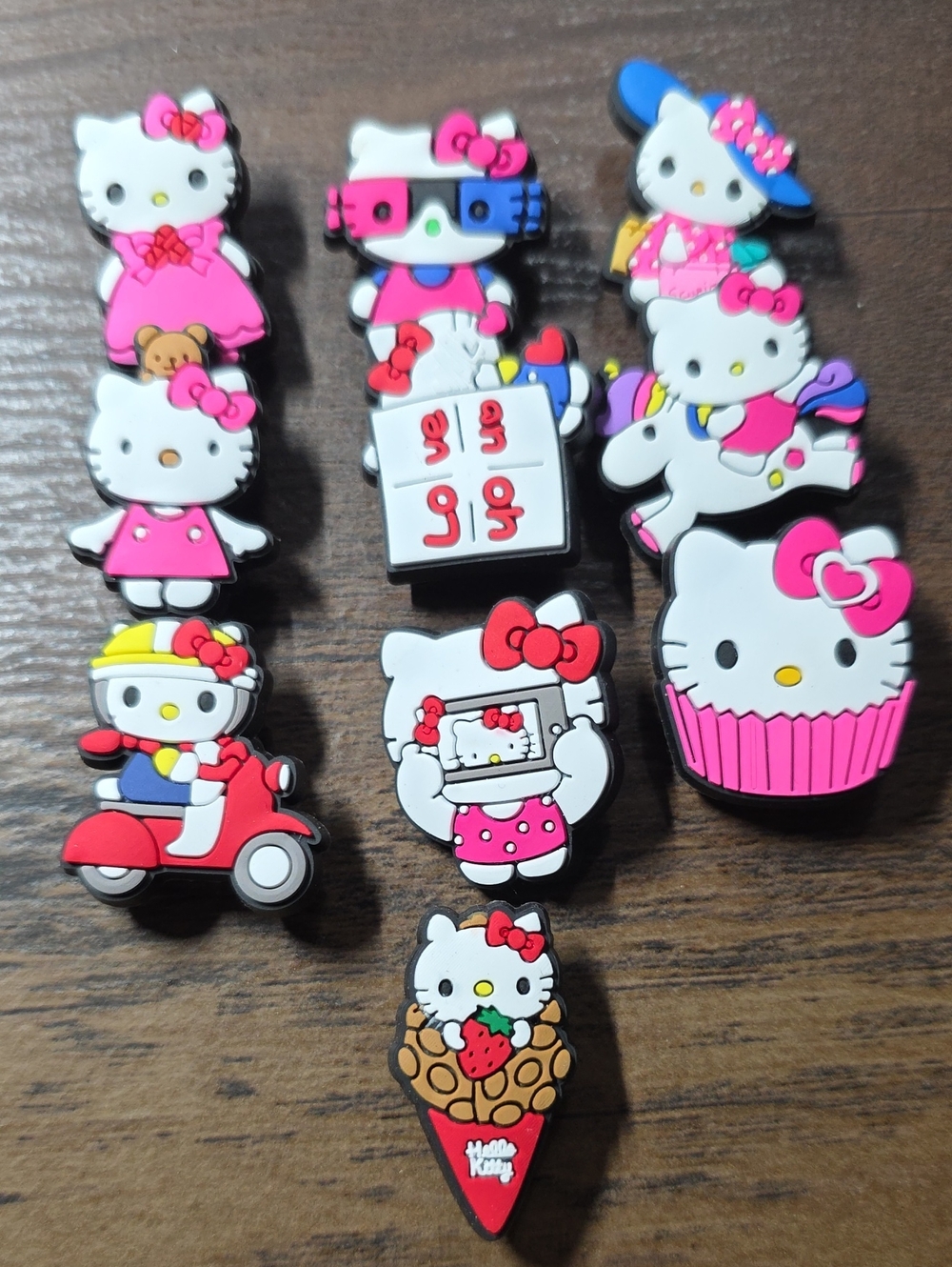 Hello Kitty Pink & White Character Charm Pins - Assorted Cute Designs